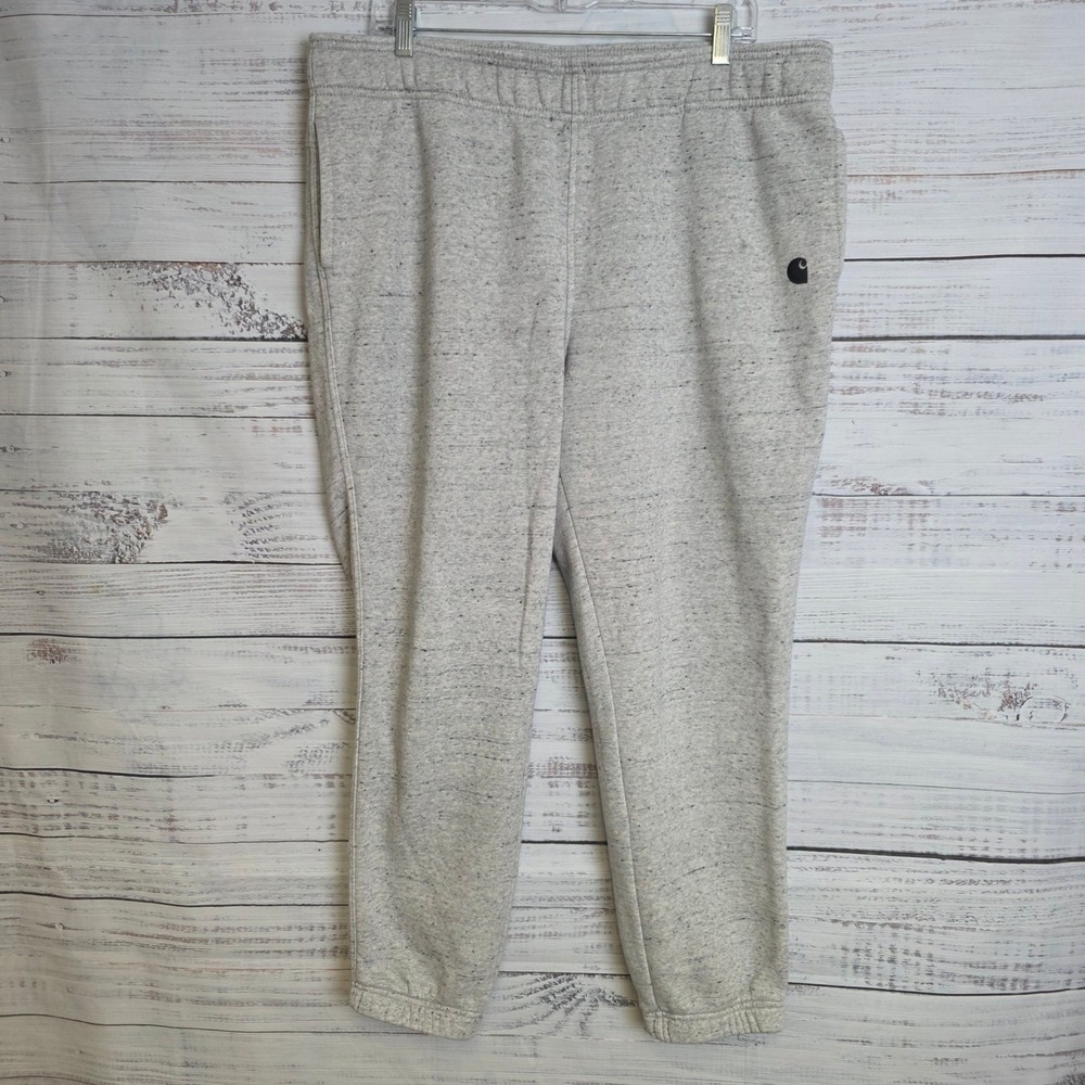 Carhartt‎ Womens Gray Heathered Relaxed Fit Joggers Sweatpants BN5510-W XL 16-18